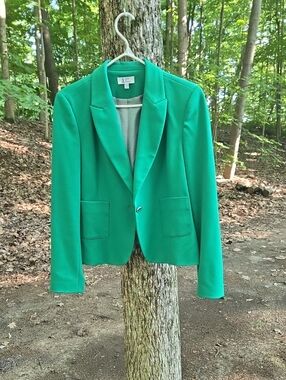 Jules & Leopold Emerald Green Tailored Single-Button Blazer